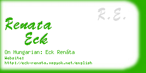 renata eck business card